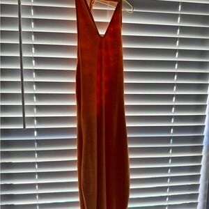 OH POLLY HALTER Orange Sleeveless Dress